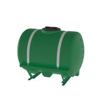 660 literes üres tartály alapvázzal zöld színben